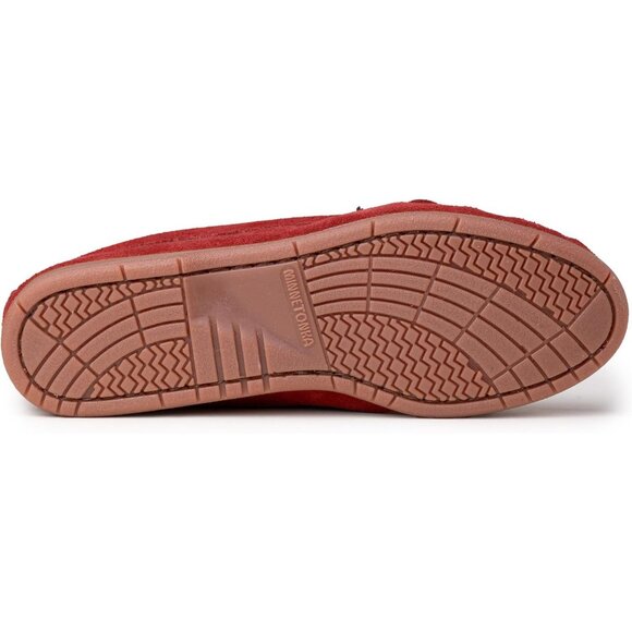 Women's Velvet Red Suede Beaded Embroidery Flower Beauty Pull On Slipper Boot - Picture 3 of 6